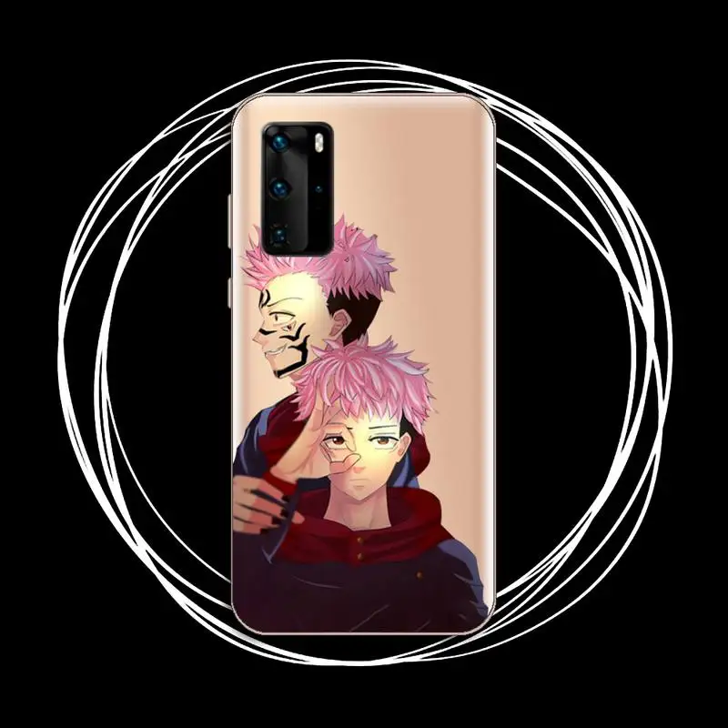 

Jujutsu Kaisen Anime Gojo Phone Case Transparent for Huawei P20 P30 P40 honor 8 10i P smart 2019 Samsung A71 A21S S10 20 plus