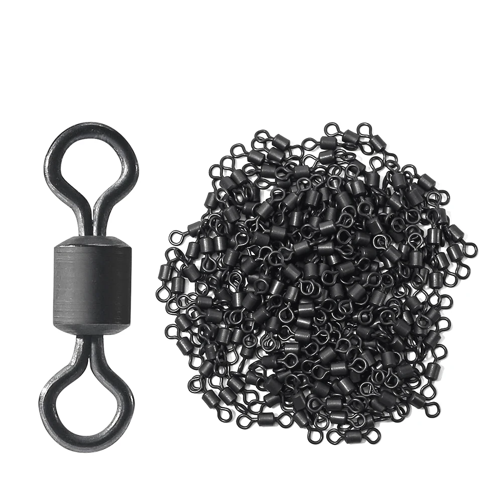 

DNDYUJU 50pcs 4# Carp Fising Rolling Swivels Copper Fishing Tackle Clips Quick Change Swivel Solid Ring Connector Accessories