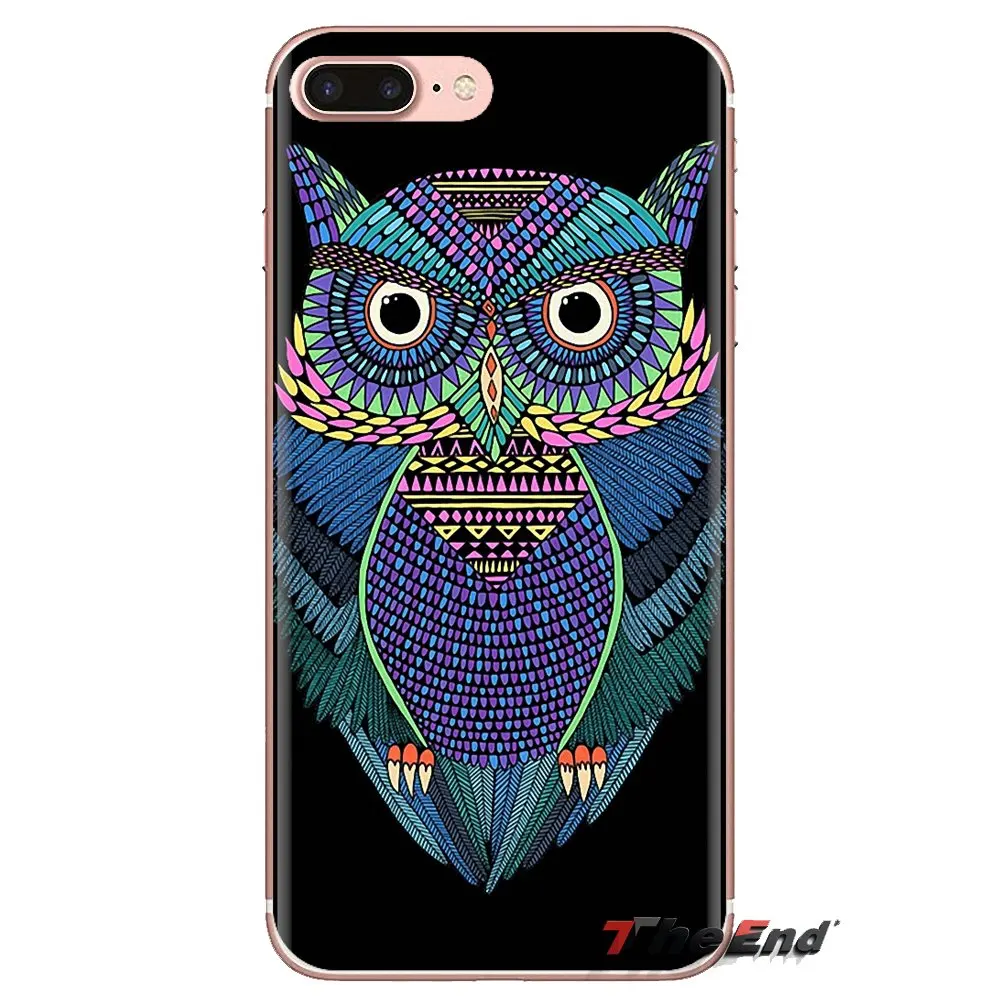 Фиолетовый цветок в мультяшном стиле Сова мягкий прозрачный просвечивающийся