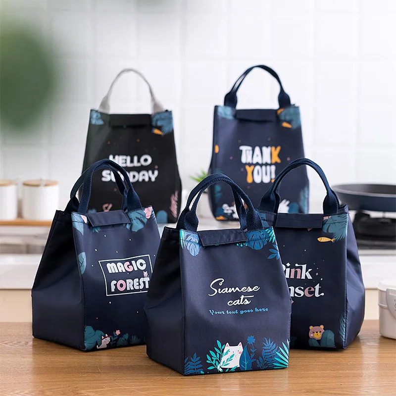 

New Insulated Lunch Bag Food Storage 1Pcs Outdoor Accessories Reusable Portable Oxford Cloth with Aluminum Foil Bento Box