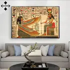 Египетская настенная Картина на холсте античный фон печать плакат древние элементы королева Египта Картина декор для интерьера дома