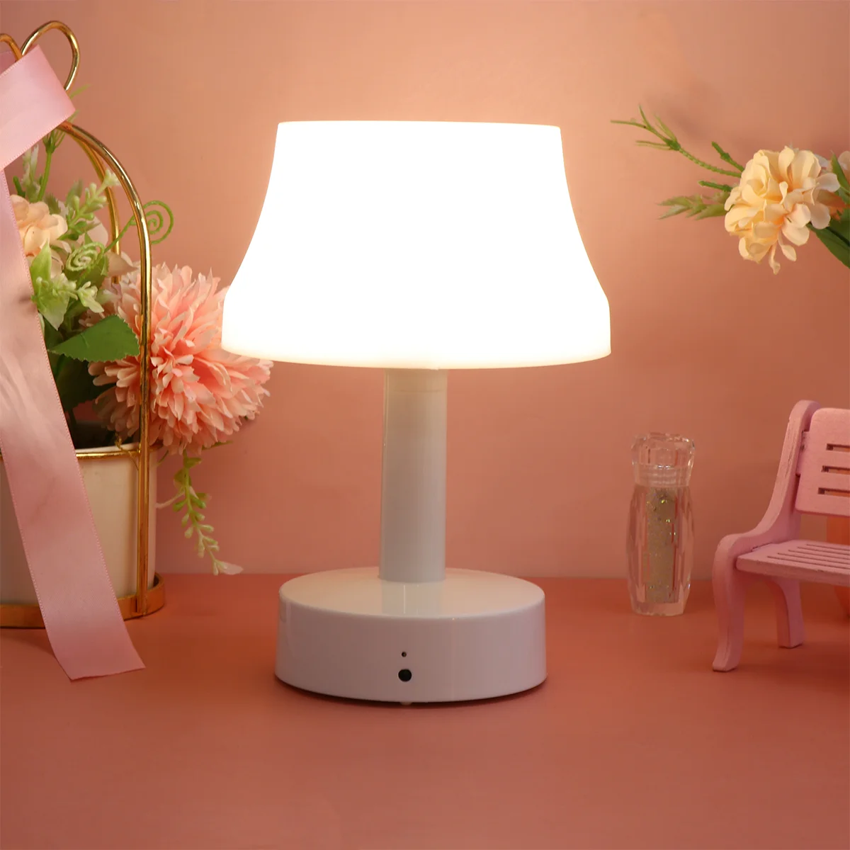 

Трехцветный ночник с регулируемой яркостью, простая настольная лампа, прикроватный декоративный светильник, домашний декор, лампа для спал...