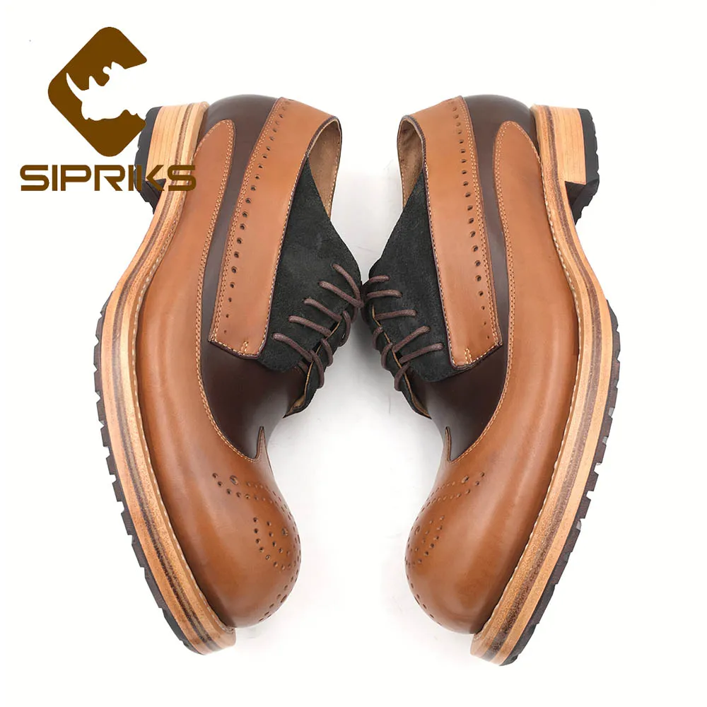 Sipriks брендовая мужская черная замшевая Классическая обувь из телячьей кожи