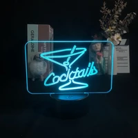3d night light bluetooth control for bright base bar signature cocktail projector decorative directly supply colorful kid gift