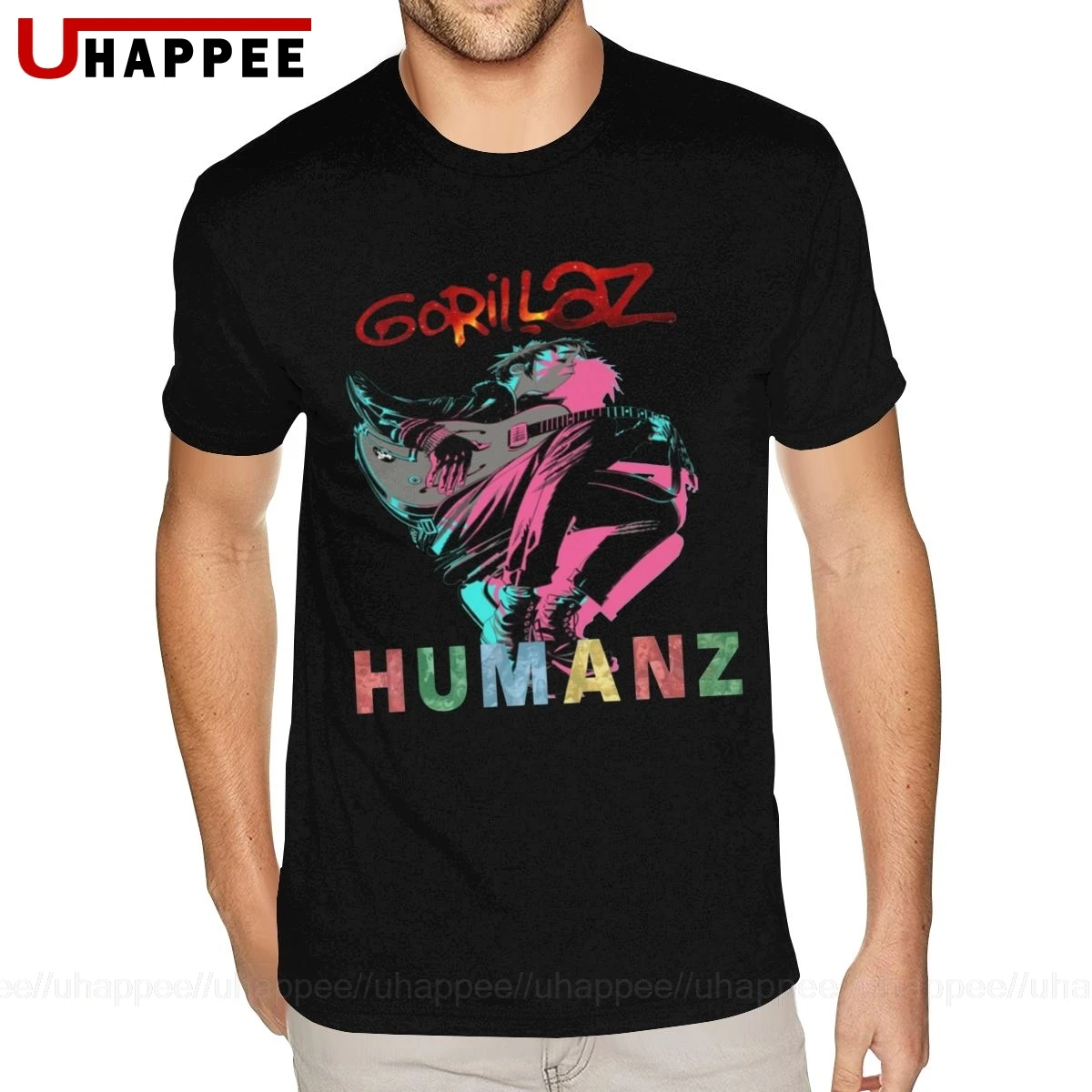 Дешевая графическая футболка с надписью Humanz World Tour Gorillaz для мужчин Женская
