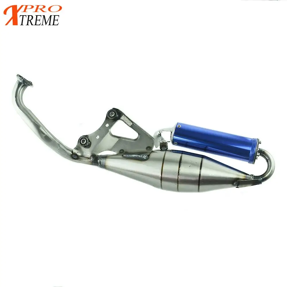 Полная выхлопная система глушитель труба Скутер мопед гоночный уличный