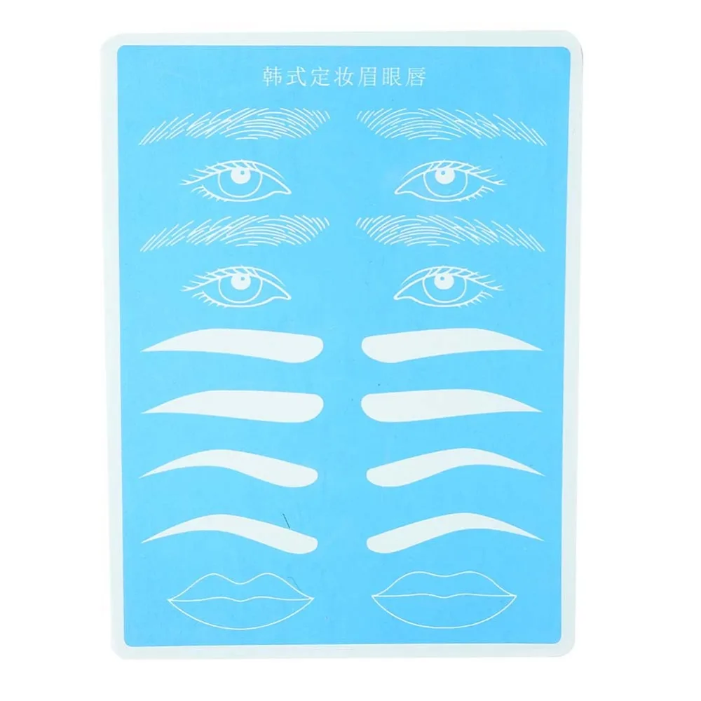 5Pcs 2Types Tattoo Practice Permanent Makeup Microblading Eyebrow Training Silicone Fake Skin Model Temporary Tattoos Stencils | Красота и