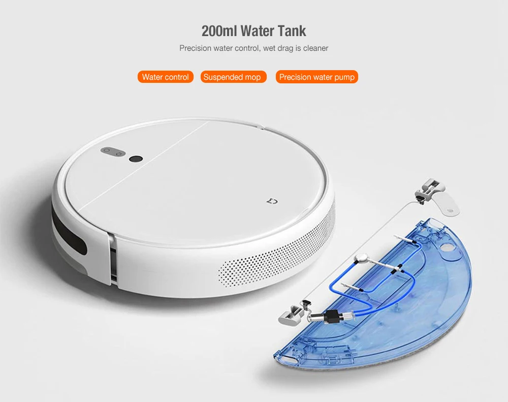 Xiaomi MIJIA 1C подметальный робот-пылесос с визуальной динамической навигацией умный резервуар для воды 2500Pa мощный всасывающий