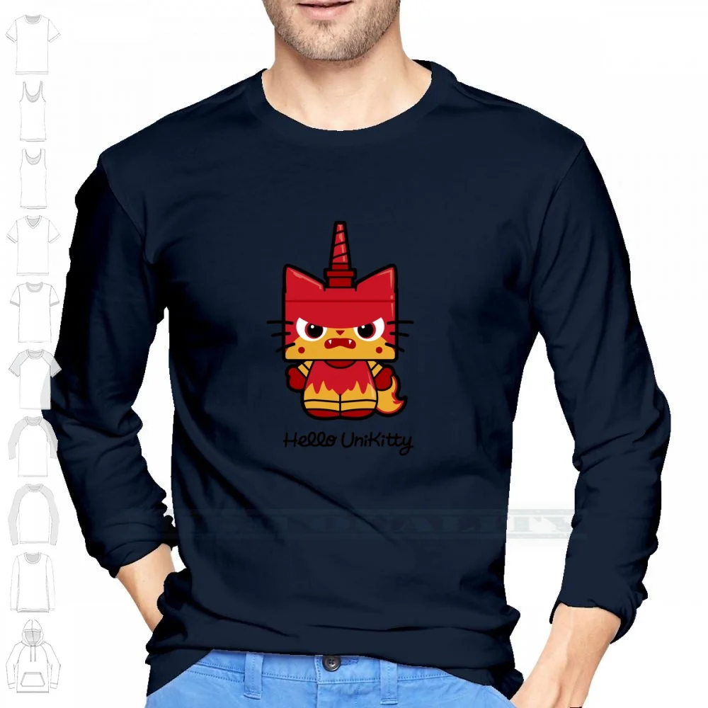 Здравствуйте (злый) Unikitty 100% хлопок фотография создание фильма пародия веселая