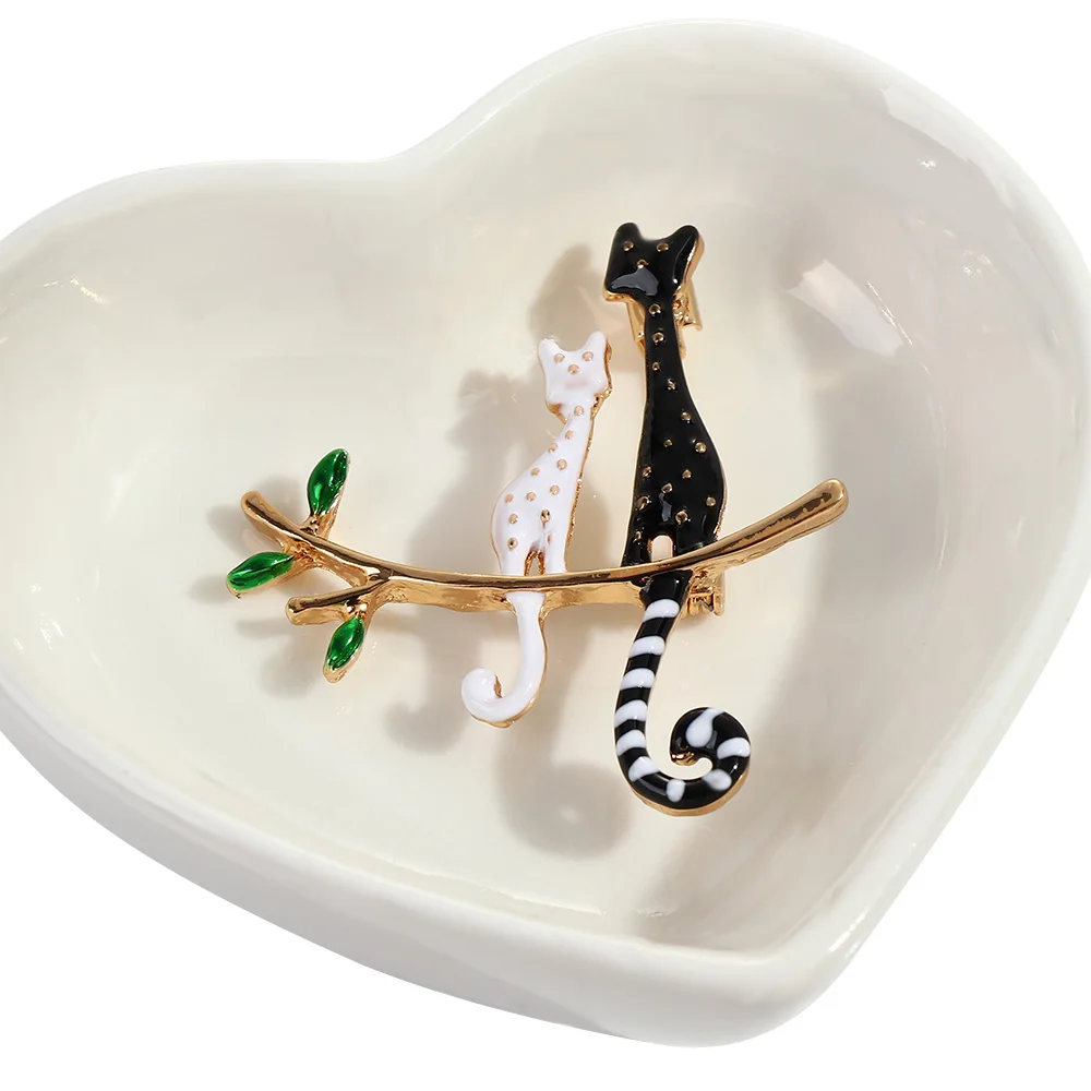 2020 эмалированные броши в виде ленивого кота на дереве | Украшения и аксессуары