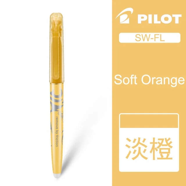 Light orange 3pcs 3 шт. японский пилот SW-FL Frixion стираемый маркер пастельного цвета флуоресцентный маркер ручка 6 цветов школьные принадлежности канцелярские принадлежности - Цвет: Light orange 3pcs
