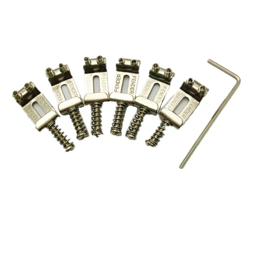 6 teilesatz gitarre brücke sättel roller tremolo brücke sättel für fender strat stratocaster tele telecaster elektrische git