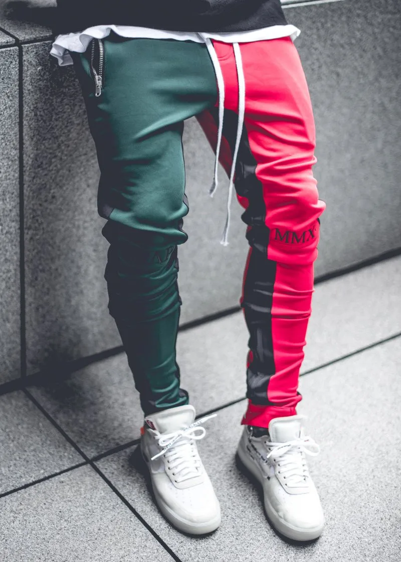 

2021 Spring New Men's Outdoor Casual Trousers Cotton Stitching Stretch Slim Fitness Pants Sports Pants