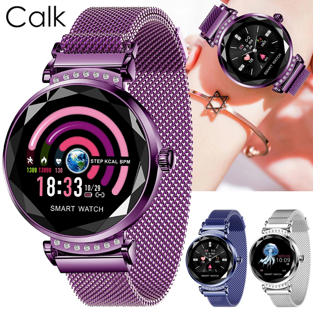 CALK H2 Смарт часы для женщин фитнес трекер Водонепроницаемый Браслет мониторинг