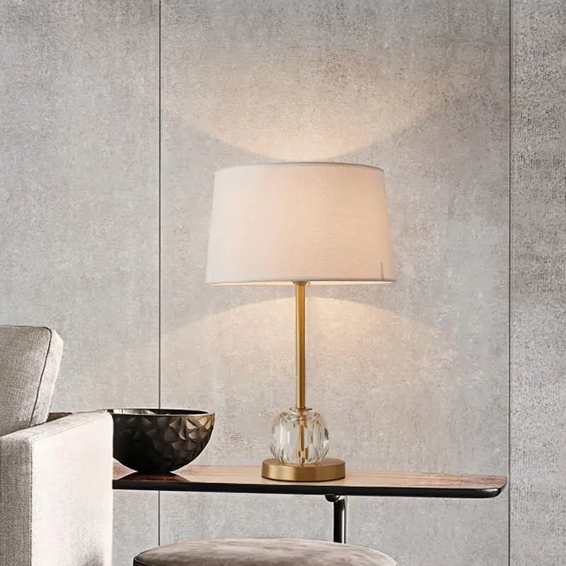 

Nordic Crystal Table Lamp for Bedroom Living Room Bedside Lamps Study Reading Desk Lamp E27 Bedroom Decoration Night Lights Gold