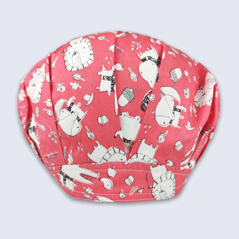 

2020New Nurse Hat Doctor Surgicals Cap Cotton Cartoon Printing Laboratory Pet Shop Doctor Hat Surgicals Caps Operating Room Hats