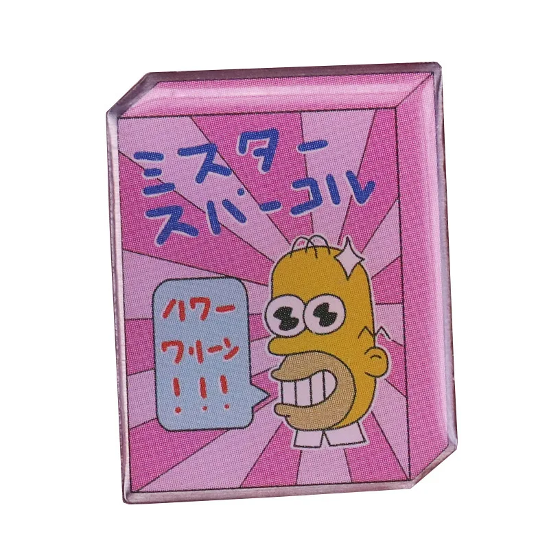 Funny Anime Enamel Pins Cute Simpsons Drinks Brooches Fashion Metal Pin Badges Backpack Accessories Jewelry