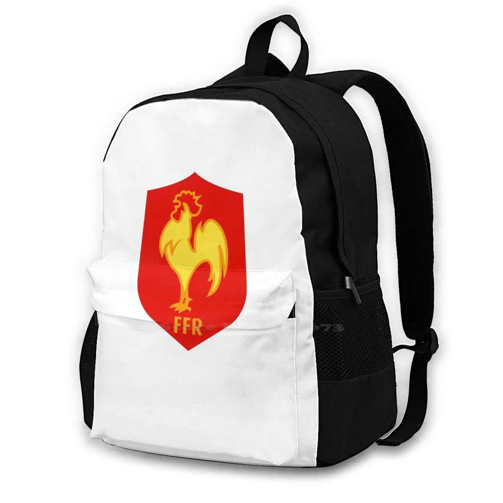 

French Rugby Ffr Logo School Bag Big Capacity Backpack Laptop 15 Inch Rugby France Ffr Go France