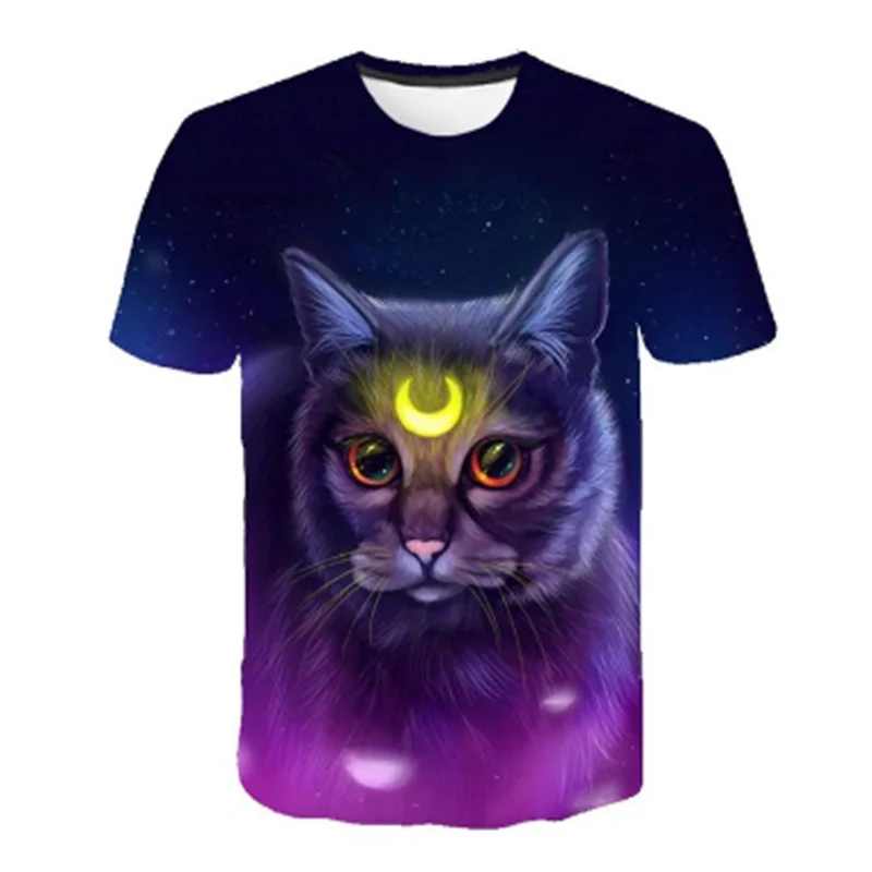 

UG 3D Print Funny Cat Men's T-shirt Retro Harajuku Fashion Short Sleeve Shirt Summer Streetwear Unisex T-shirt