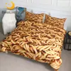 BlessLiving Funny Food Bedding Set Cheese with Holes Duvet Cover 3D Print Comforter Cover Simple Bed Set King parrure de lit 1