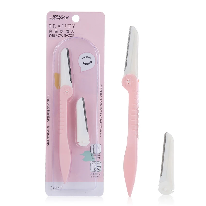 

Женская складная бритва для бровей и лица, триммер, шейпер, бритва, лезвие для удаления волос, инструмент для красоты лица, лезвия из нержаве...