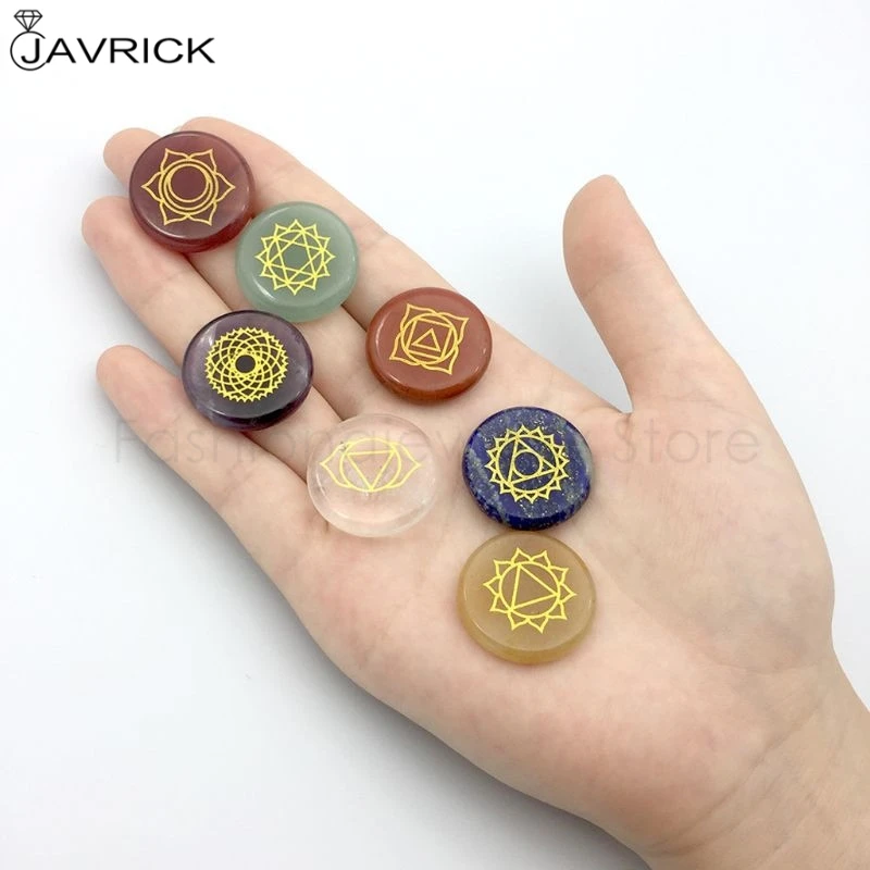 7 Chakra камень реики Балансирующий чип кристаллические целебные рейки Wicca камни