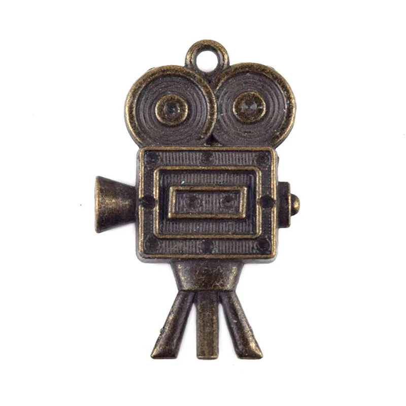 

Оптовая продажа, кулон в виде киноплеера, Ретро стиль, бронзовая кожа, цепочка, ожерелье, подвеска, сплав, ювелирные аксессуары, 50 шт./лот: