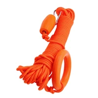 30m8mm floating lifeline on water lifesaving equipment snorkeling safety rope with hook and loop lifesaving multifunction
