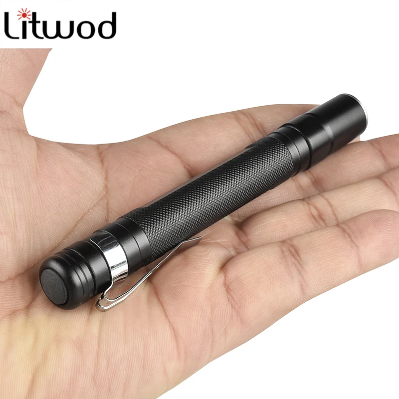 

XP-G Q5 2000LM Mini Penlight Pocket Light LED Flashlight Torch Waterproof Lantern AAA Battery Led For Camping Hiking Litwod