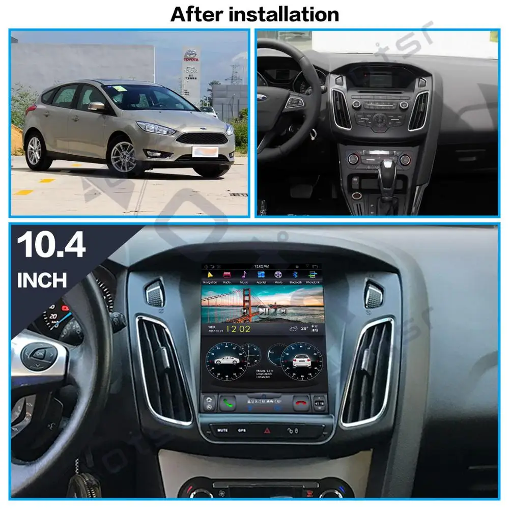 Автомобильный мультимедийный плеер Tesla 10 4 дюйма Android для Ford Focus 2013-2017