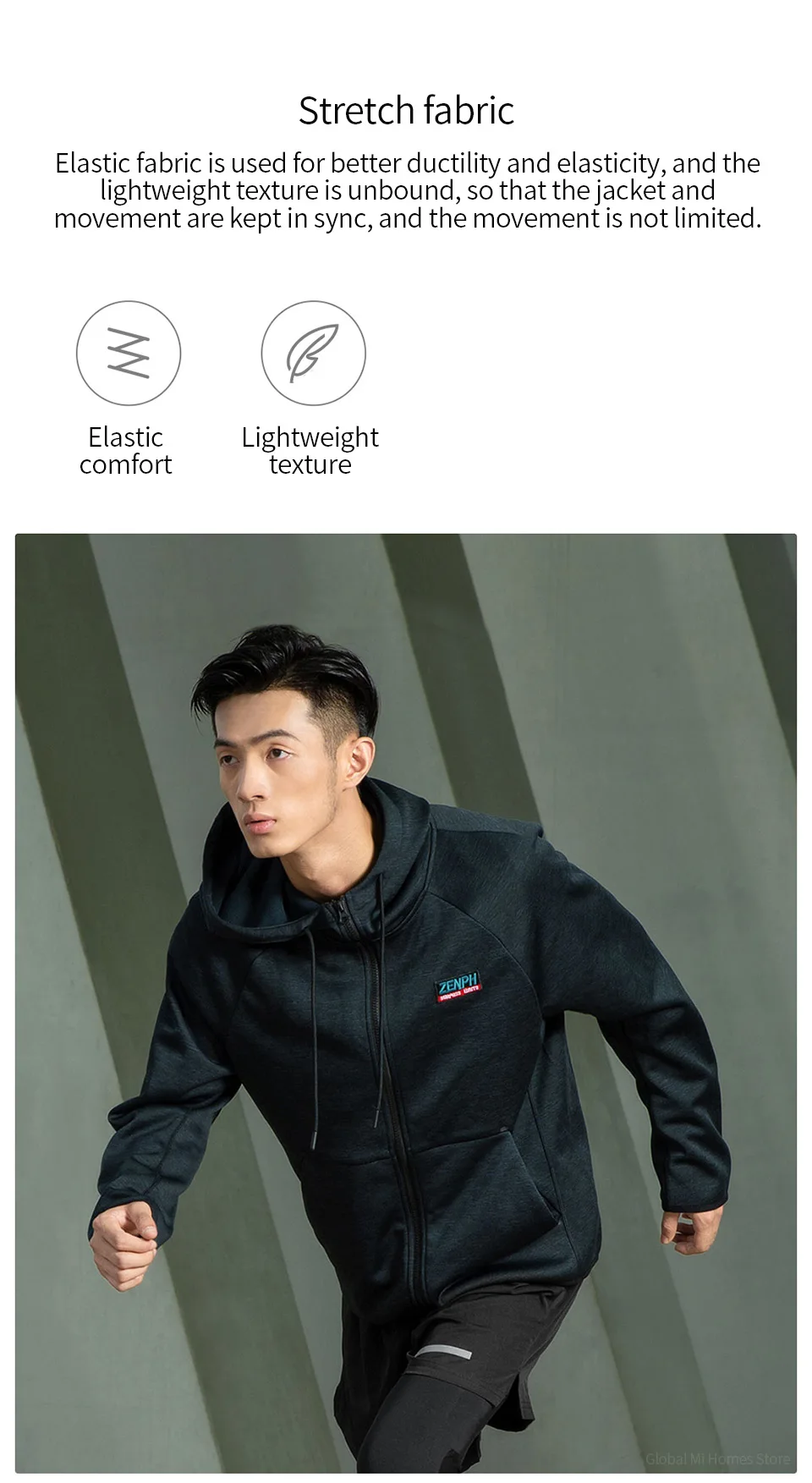 Xiaomi мужские катионные флисовые спортивные пальто с высокой плотностью и высококачественной тканью. Гигроскопичность и ваши ноги не будут потеть и будут дышать