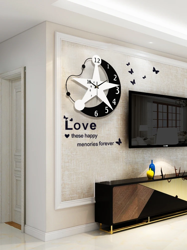 GH Wall Clock Living Room Creative Modern Design Minimalist Nordic Quartz Mute Personality Home Fashion Decor | Дом и сад