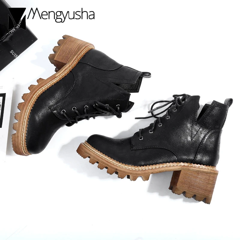 Ботинки martin на платформе в европейском стиле с вырезами ретро женские ботинки