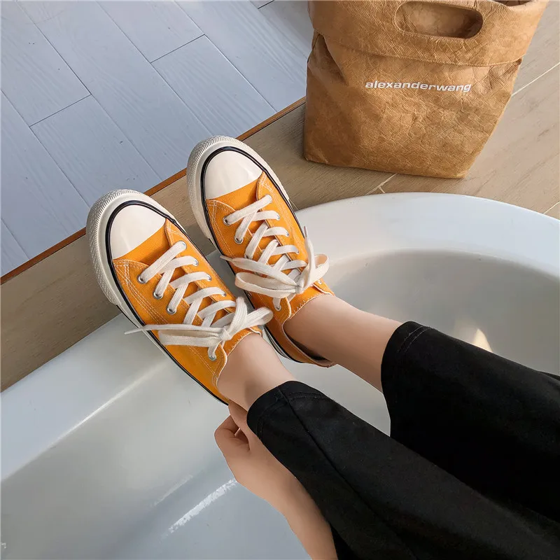 

New canvas shoes, Korean fashion brand women's shoes, board shoes, flat sole casual shoes, small white shoes