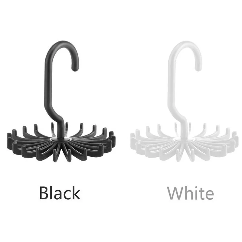 Лидер продаж мини пластиковая вешалка для галстуков 20 ремней шарфов вращающийся