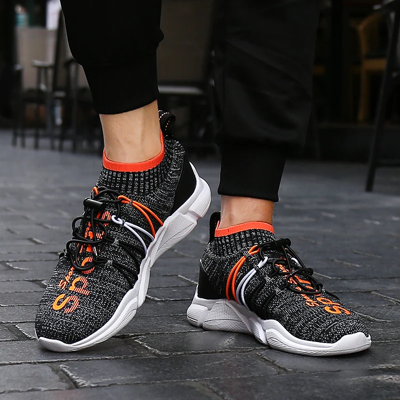

Summer Fashion Shoes Men Sports Running Shoes Men Sneakers Socks Trainers Male Medium Cut Sneakers Breathable Cushioning Shoes