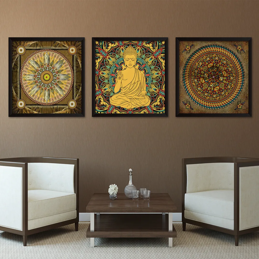 Современный настенный постер Thangka абстрактная Настенная картина для гостиной