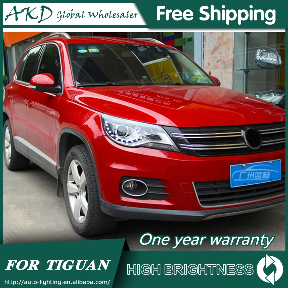 AKD автомобильный Стайлинг для VW Tiguan фары 2009 2012 СВЕТОДИОДНЫЙ DRL биксеноновый
