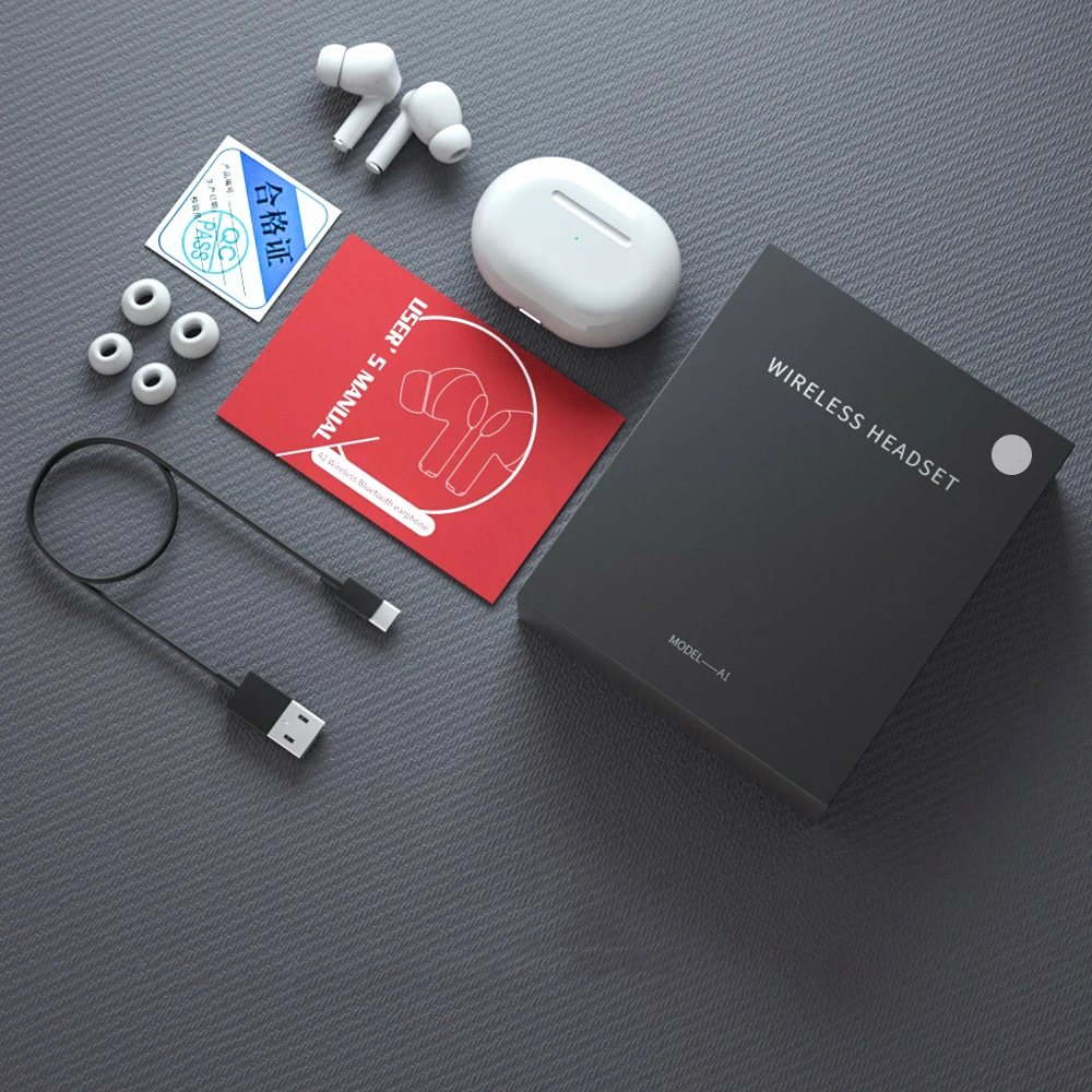 

A1 Mini Tws Touch Wireless Bluetooth 5.0 Earphone Earbuds Noise Cancelling Gaming Headset With Mic Charging Box
