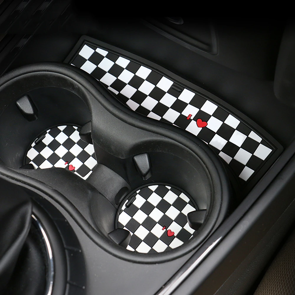

Union Jack Car Coffee Cup Cushion Storage Groove Coasters Pad Auto Non-slip Mat For MINI Cooper One d F60 Countryman Accessories