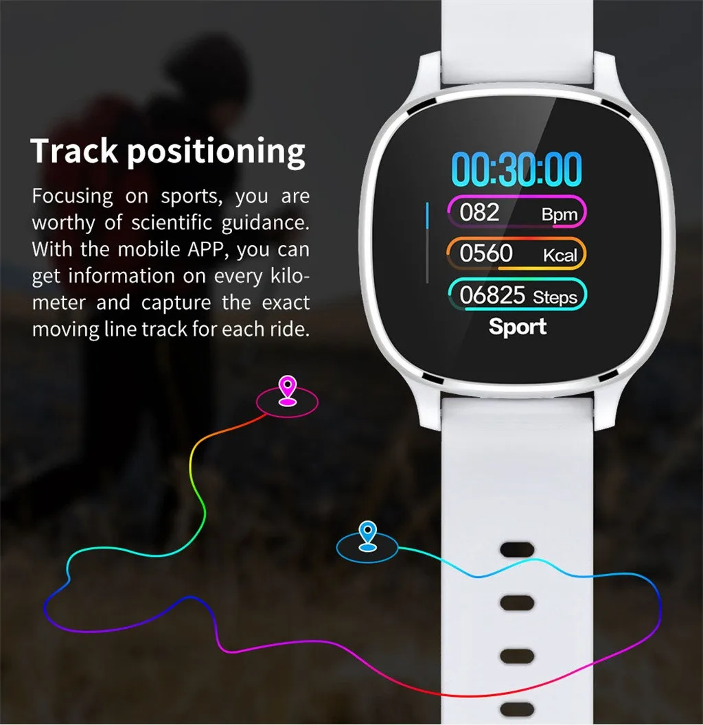 Смарт часы водонепроницаемый браслет спортивный фитнес монитор сна для Android iOS
