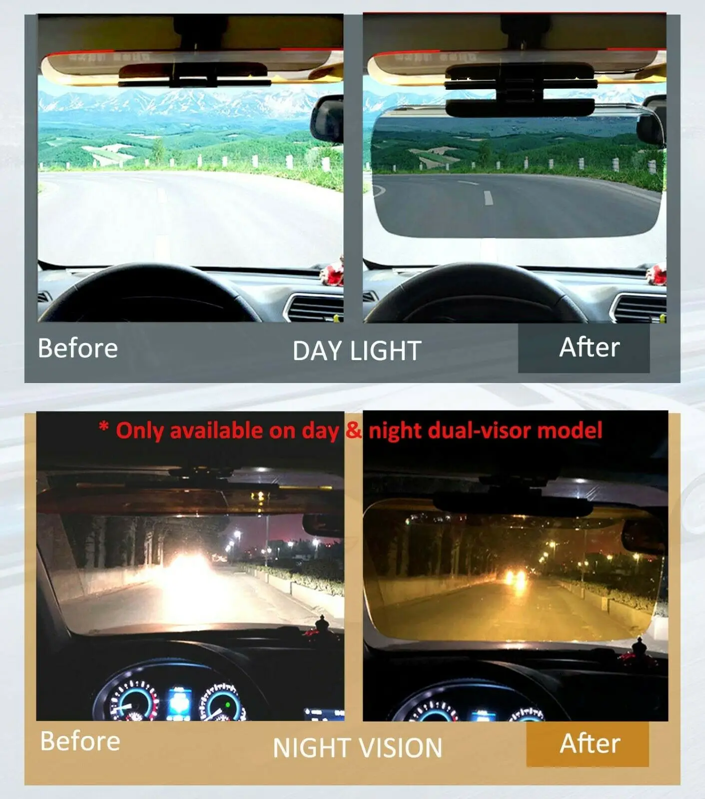 14 ''большой HD Автомобильный солнцезащитный козырек антибликовый