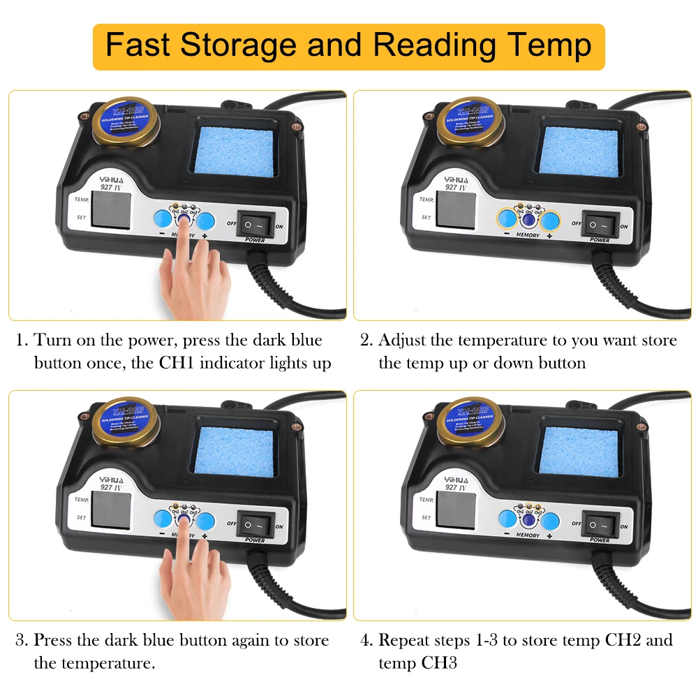 Паяльная станция 60 Вт цифровой дисплей штатив для паяльника + универсальный
