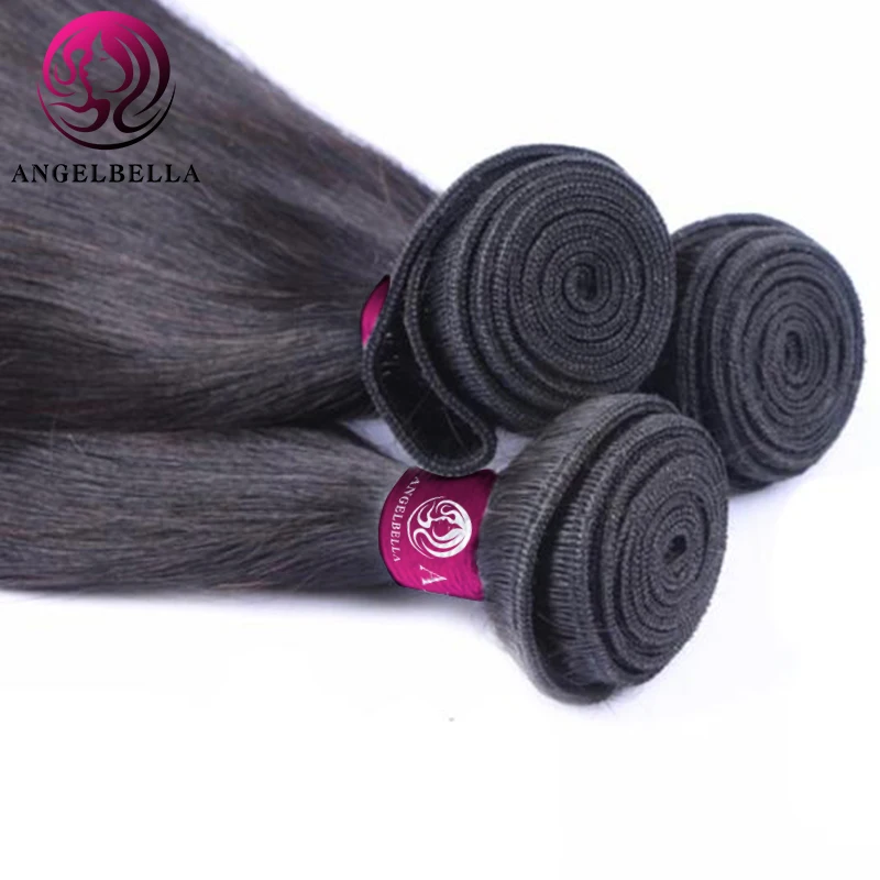 

Angelbella Brazilian Body Wave Hair Weave Bundles Natural Color 100% Human Hair weave 1/3/4 Piece 8-30" Virgin Hair Extensions