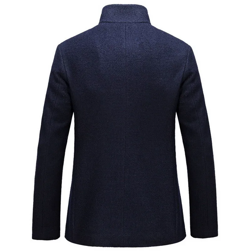 Тонкий мужской Тренч со стоячим воротником размер M 3XL Мужская модная однобортная