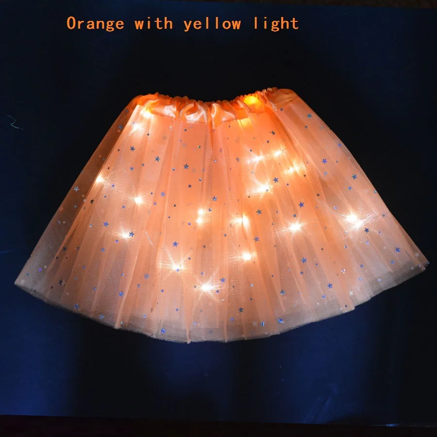 Детская юбка пачка с блестками со светодиодной подсветкой|Балет| |