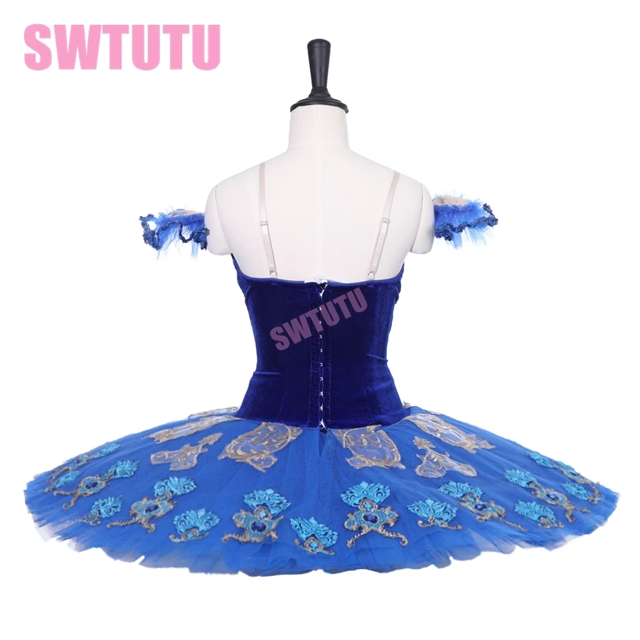 Профессиональный Балетный костюм-пачка Феи голубого цвета с сахарной сливой