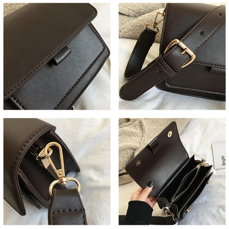 

Fashion Female Shoulder Bags Ladies Flap 2020 Strap New PU Letter Soft Zipper Solid Crossbody Bags Women's Handbags Casual Totes