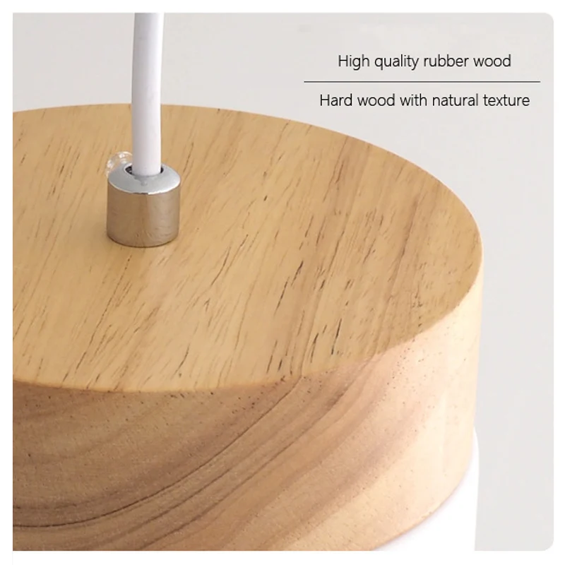 E27 Подвесная лампа Деревянный Макарон подвесной светильник Гостиная Спальня