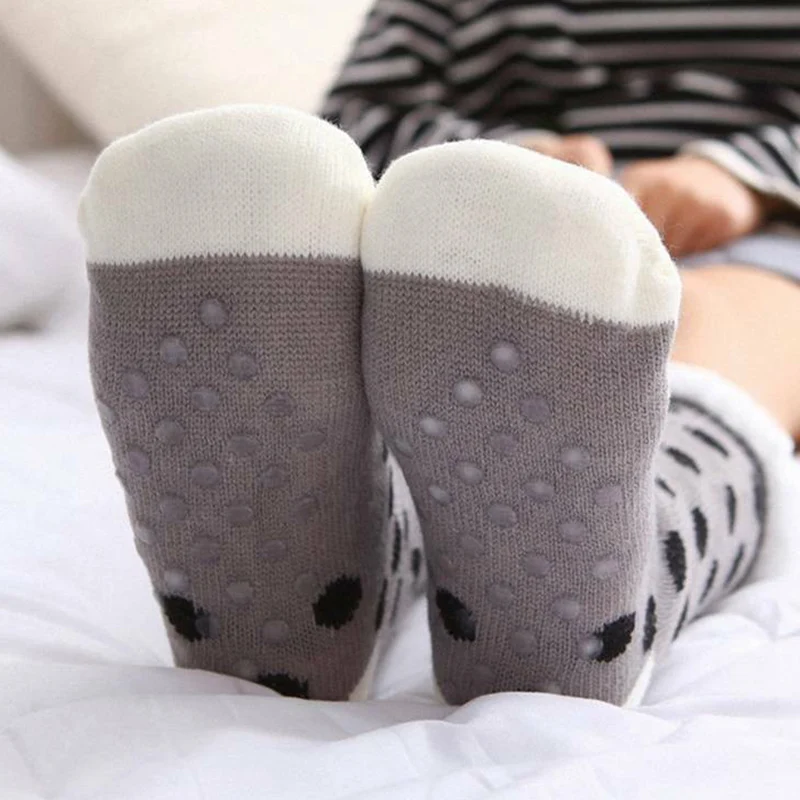 Популярные зимние длинные утепленные флисовые Носки Женские мягкие теплые